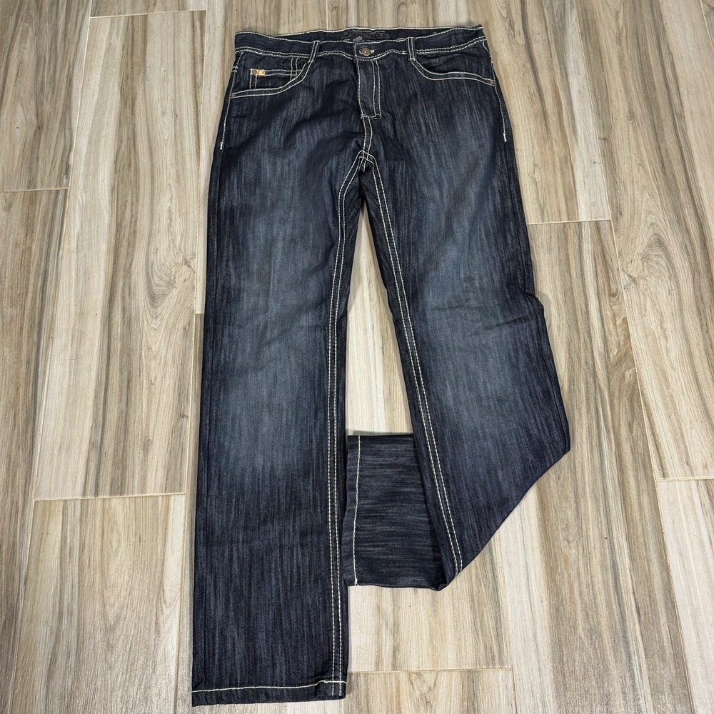 Vtg SOUTHPOLE 8180 Rinse Indigo Slim Straight Jean‎ Streetwear Hip Hop Y2K 36X33